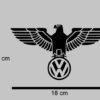 Sticker Calcomanìa Vinilo Volkswagen Vw Gol Àguila + Logo - Imagen 3